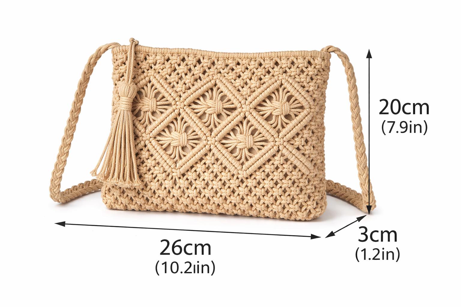 Macrame Woven Crossbody Bag - Image 2