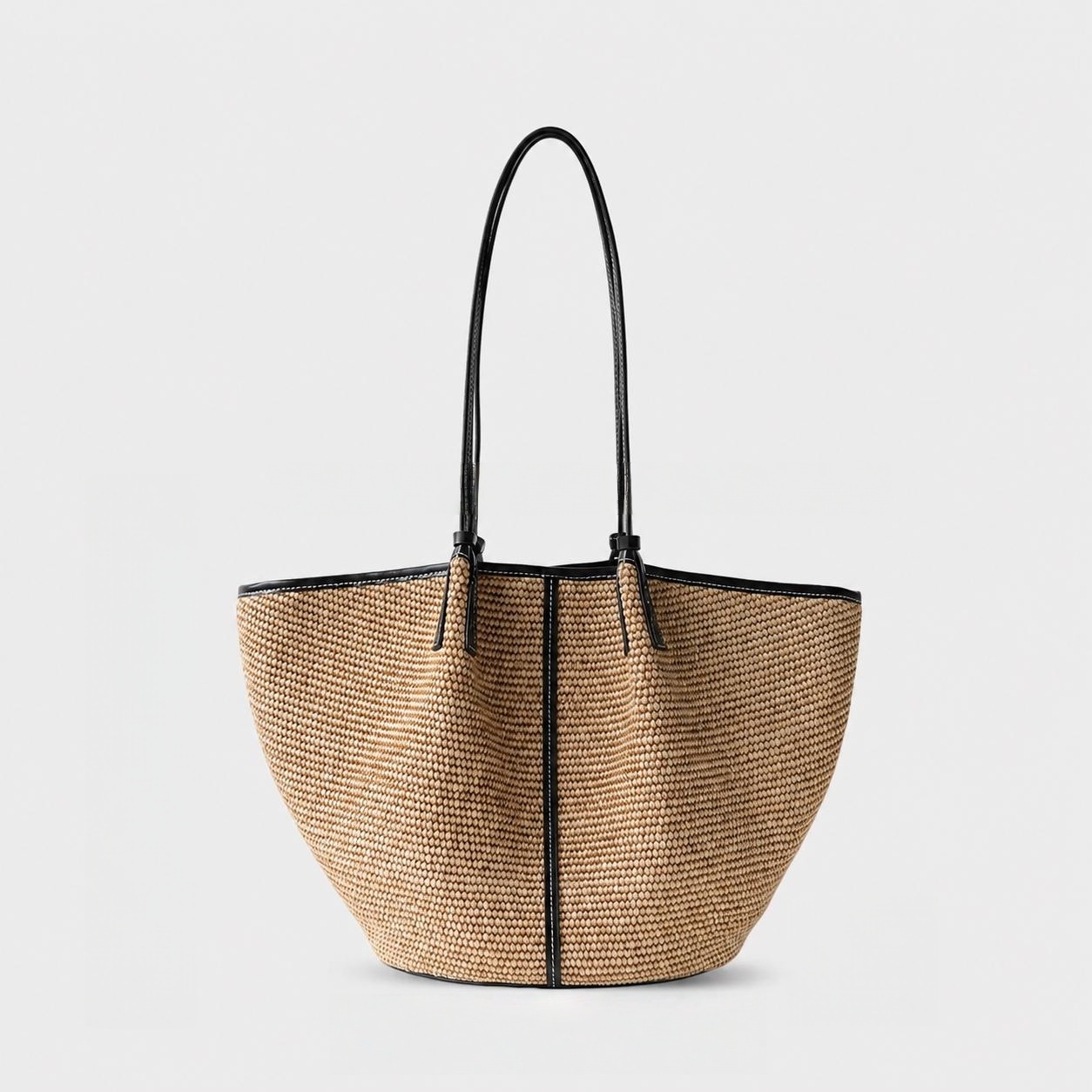 Natural Straw Woven Tote Bag